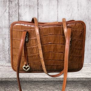 Brighton Alligator Embossed  Leather Bag Vintage